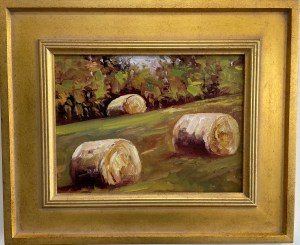 Plein air haybales by Brian Parr
